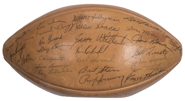1962 Green Bay Packers Team Signed Wilson "The Duke" Football With 42 Signatures (Beckett)